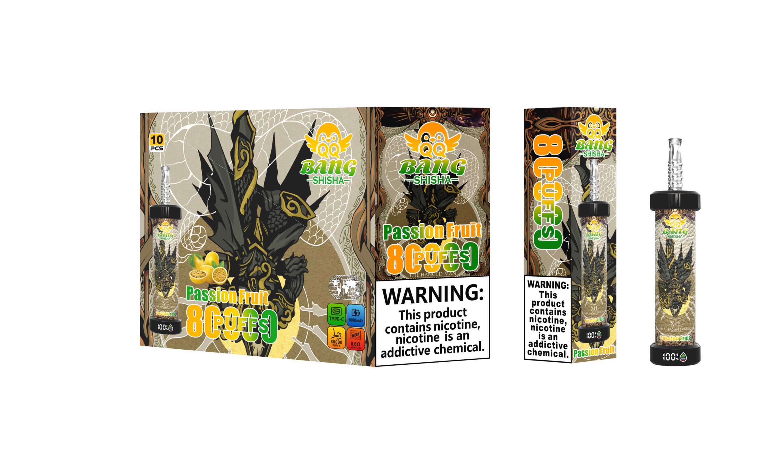 QQ BANG SHISHA 80K Passion Fruit