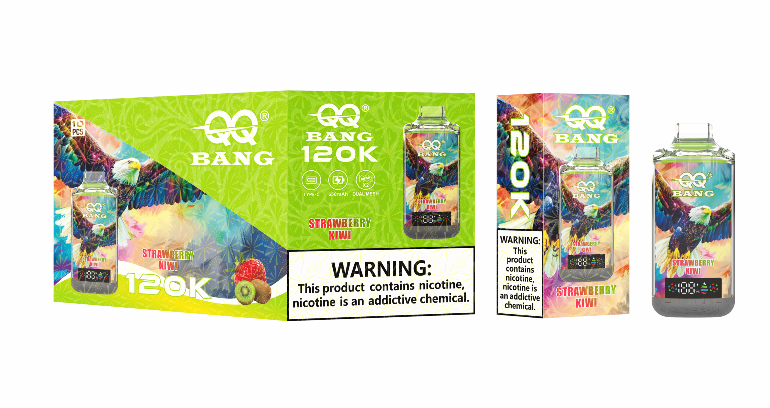 QQ BANG 120K Strawberry Kiwi