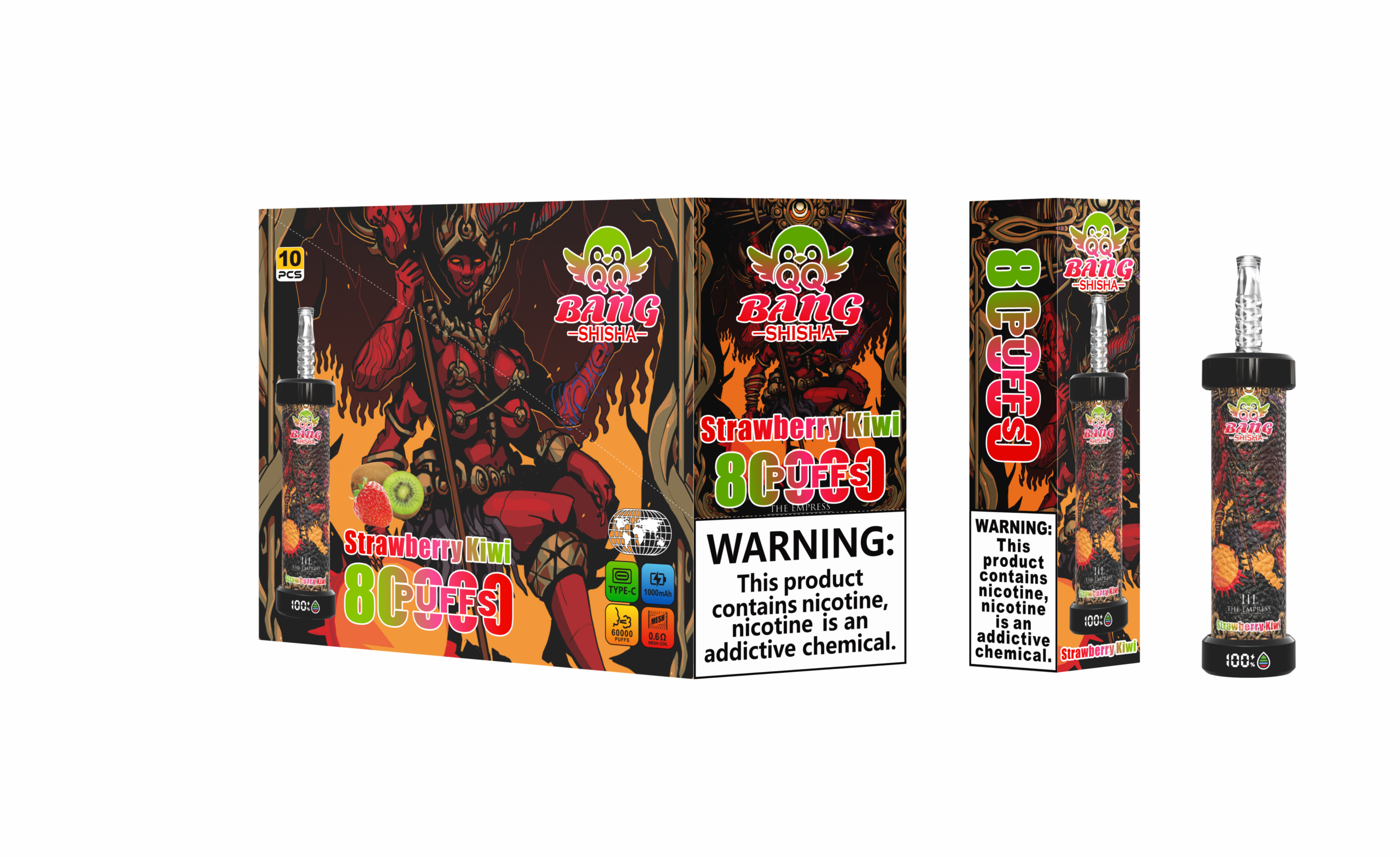 QQ BANG SHISHA 80K Strawberry Kiwi